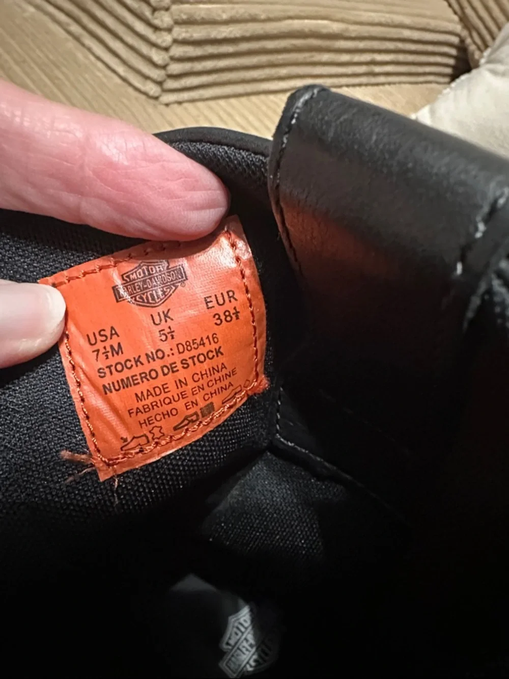 Harley Davidson Black Leather Buckle Boots 7.5 - Picture 6 of 6